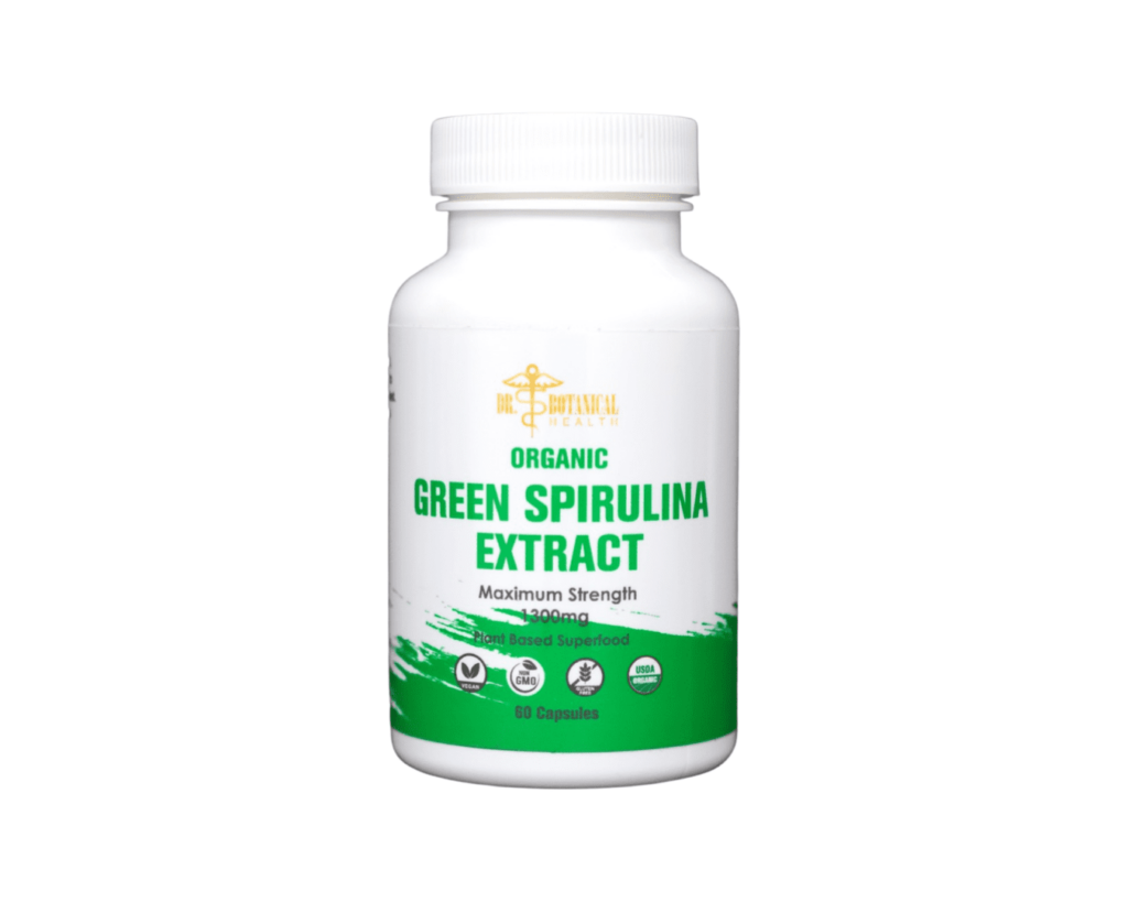Green Spirulina Capsules (100% Organic)